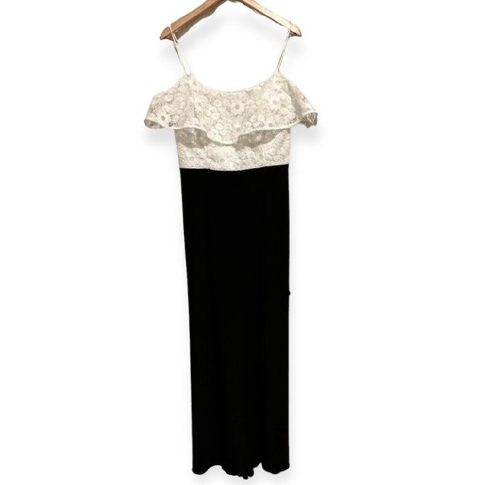 Betsy & Adam off the shoulder full length dress size 10